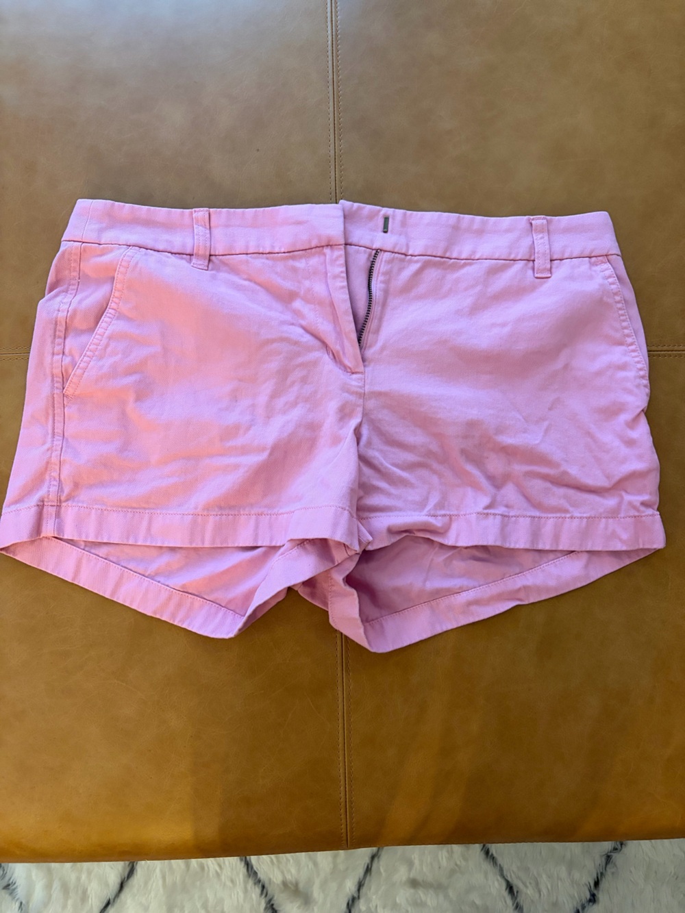 J. Crew Pink High-Waist Cotton Shorts